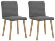 4101145 vidaXL Трапезни столове, 2 бр, тъмносиви, текстил