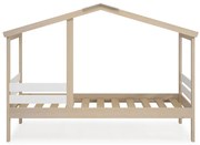 Бяло/естествено легло за къща от бор 90x190 cm Angel - Marckeric