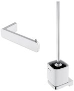 NIMCO MA комплект-94KN-26 - Четка за тоалетна със стенен монтаж с поставка за тоалетна хартия MAYA хром