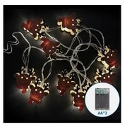 Aigostar - LED коледен гирлянд 20xLED/3xAA 3m, топла бяла, с елен