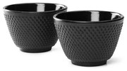 Sada 2 černých litinových hrnečků na čaj Bredemeijer Xilin, ⌀ 7,8 cm