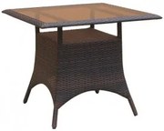 Ратанова маса 90 х 90см - Кафява