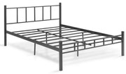 Метално двуспално легло ORMEL 160x200 cm, черно, носимост 200 кг