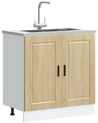 853930 vidaXL Шкаф за мивка, Porto, дъб сонома, 80x46x81,5см, инженерно дърво