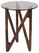 Кръгла странична масичка със стъклен плот ø 40 cm Naia – Dutchbone