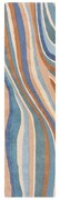 Синя ръчно изработена вълнена пътека 60x230 cm Abstract Flow – Flair Rugs