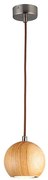Висяща лампа с кабел 1xGU10/10W/230V, диаметър 11 см, изработена от масивен ясен