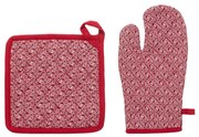 Комплект ръкавица и подложка за фурна atmosphera Paty - Червен