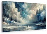 Картина на платно – Леден планински пейзаж