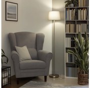 Brilagi - LED подова лампа CERIA 1xE27/40W/230V Ø 30 см сива/матов хром