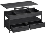 Холна маса NYRO с повдигащ се плот, черна