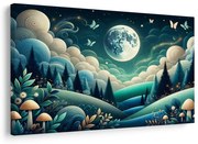 Картина на платно – Горски пейзаж под звездите