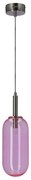 Лилаво LED висящо осветително тяло със стъклен абажур ø 13 cm Fiuggi – Candellux Lighting