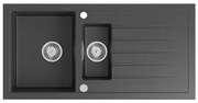 Sapho - кухненска мивка 100x50 см гранит/черен