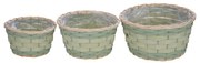 Комплект от 3 светлозелени саксии Natur L - Ego Dekor