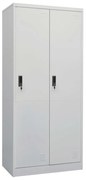 335967 vidaXL Гардероб, светлосив, 80x50x180 см, стомана