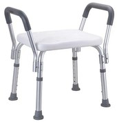 Столче 55,5x56 см сребристо/бяло