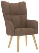 4016771 vidaXL Релаксиращ стол, кафяв, плат