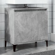 857116 vidaXL Шкаф за мивка, бетонно сиво, 58x33x60 см, инженерно дърво