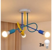 LED Детски полилей за повърхностен монтаж OXFORD 3xE27/60W/230V