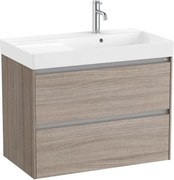 Долен шкаф за умивалник Ona 80 x 46 x 56.5 cm, десен, дървесно тъмно