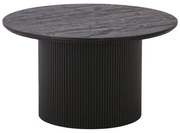 Тъмнокафява кръгла масичка за кафе от декор от топола ø 80 cm Boavista – House Nordic