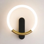 СТЕННА ЛАМПА LED LHJ068-W C BRUSH GOLD/BLACK
