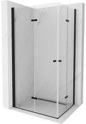 Mexen Lima Duo сгъваема душ кабина 80 x 70 см, прозрачна, черна - 856-080-070-70-00-02