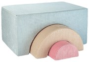 Велурено игрище от пяна в цвят мента 75x49x37 cm Rainbow Montessori – Wigiwama