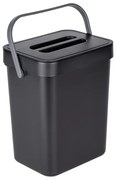 WENKO 55027100 - Кош за отпадъци BLACK OUTDOOR KITCHEN 19x24 cm черен/сив/прозрачен