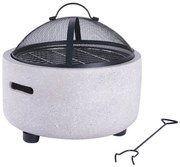 Камина, кръгла скара на дървени въглища с капак 43 x 43 x 38,5 cm