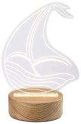 Rabalux 76001 - LED Детска малка настолна лампа AKALI LED/2W/5V 3000K лодка бук