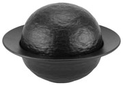 Horecano - Керамична купа за презентация с капак ф16,5xh10см ATLAS BLACK-(HC-56760)