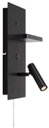 Markslöjd 109018 - LED настенно осветително тяло с полица и USB порт CARICA 4W/230V черно