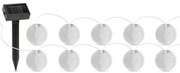 LED соларен гирлянд 10xLED/1,2V 300mAh 3,7m IP44 студена бяла светлина