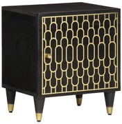 358316 vidaXL Нощно шкафче, 40x33x46 см, масивно мангово дърво