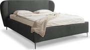 Тъмносиво двойно тапицирано легло с включена подматрачна рамка 160x200 cm Makana – Makamii