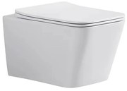 Конзолна тоалетна чиния 5135 TORNADO, Inter Ceramic, седалка и капак, порцелан, бял гланц, 36х37х52см