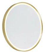 Огледало за баня златно 50 см с LED 3-степенно димируемо с докосване кръгло - Miral