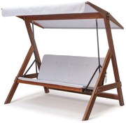 Градински троен люлеещ се стол Roma 2001, цвят Сив