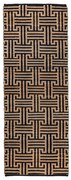 Черна/естествена ръчно изработена пътека със смес от юта 80x230 cm Meander Jute – Flair Rugs