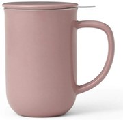 Чаша за чай с инфузор и капак Viva Scandinavia Minima V77550, 500 мл, Порцелан, Розов