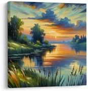 Картина на платно – Живописна вечер край водата
