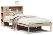 3321563 vidaXL Легло с рафтове за книги, без матрак, 90x200 см, бор масив