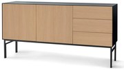 Черен скрин с дъбови врати Edge by Hammel - Hammel Furniture