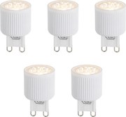 Комплект от 5 LED крушки G9 24mm 3W 300lm 2700K