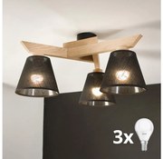 Brilagi - LED Полилей за повърхностен монтаж ANTHONY 3xE14/40W/230V дъб/черен