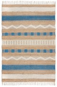 Синьо-естествен ръчно изработен килим със смес от юта 160x230 cm Medina Jute – Flair Rugs