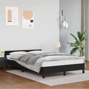 347489 vidaXL Рамка за легло с табла без матрак, черна, 120x200 см