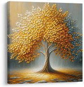 Картина на платно – Златно дърво на живота през есента